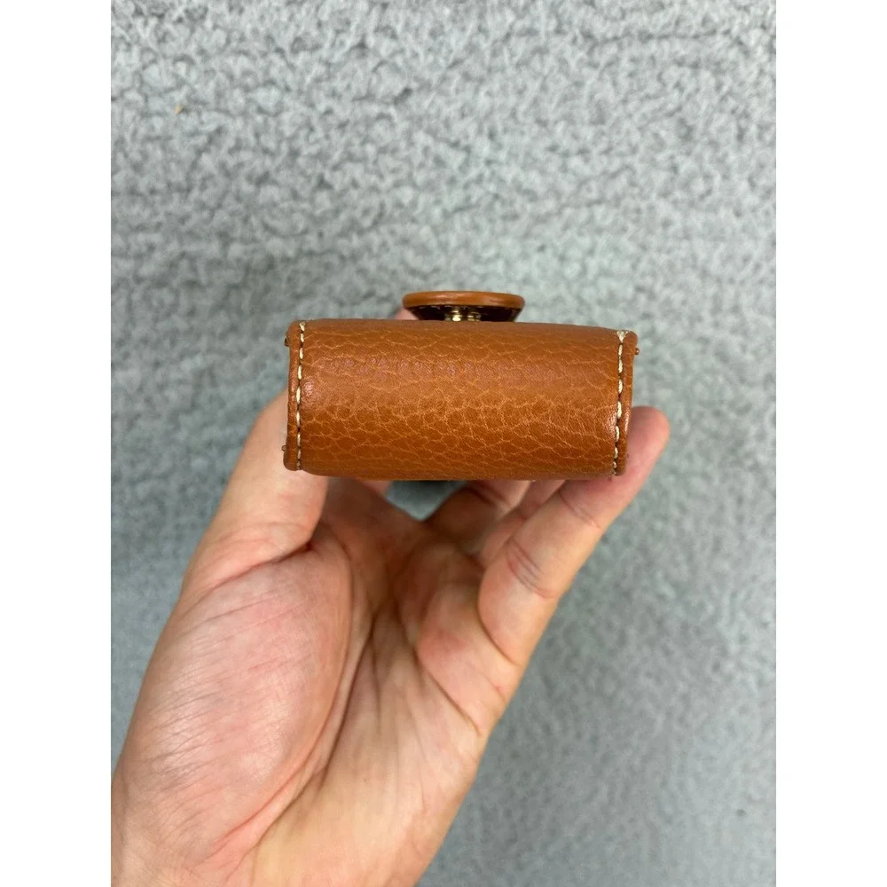 Dooney & Bourke Pebbled Cell Phone Holster Pouch Case Womens OS Brown Vintage